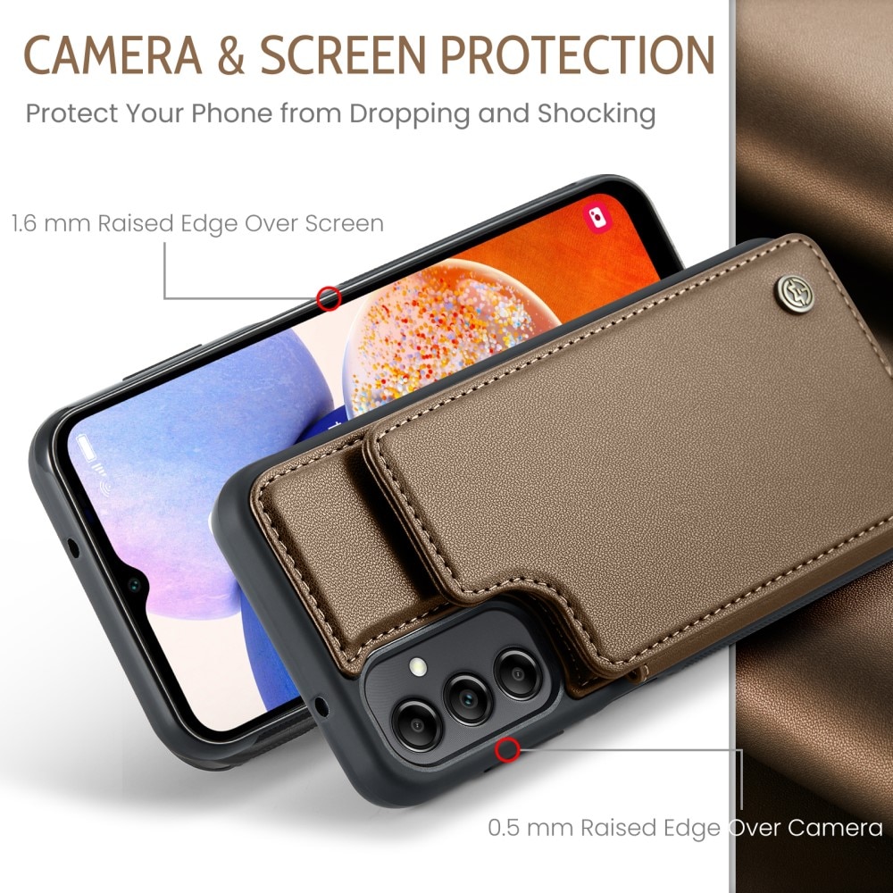 RFID blocking Tegnebog Cover Samsung Galaxy A14 brun