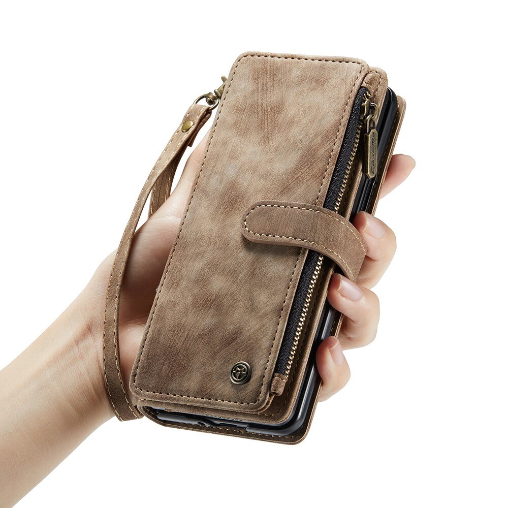 Zipper Wallet Samsung Galaxy Z Fold 5 brun