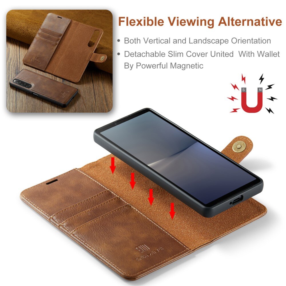 Magnet Wallet Sony Xperia 10 V Cognac