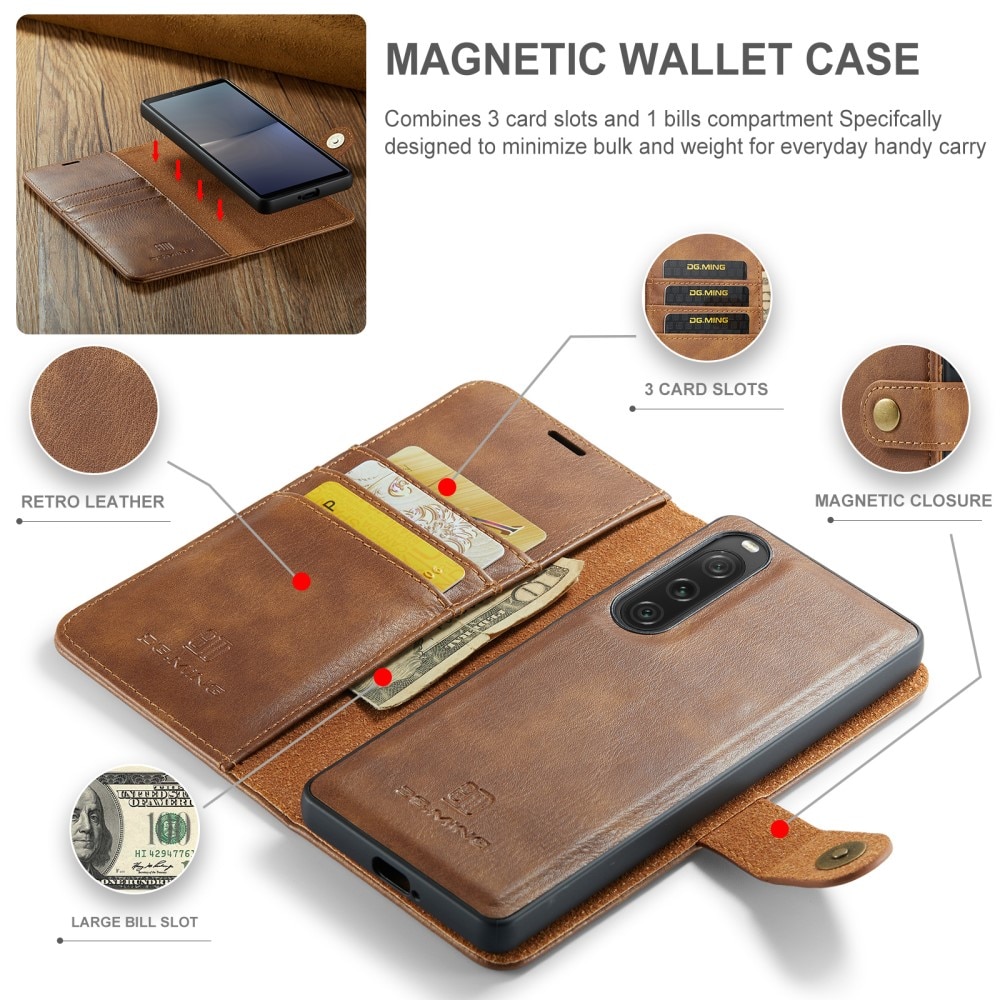 Magnet Wallet Sony Xperia 10 V Cognac