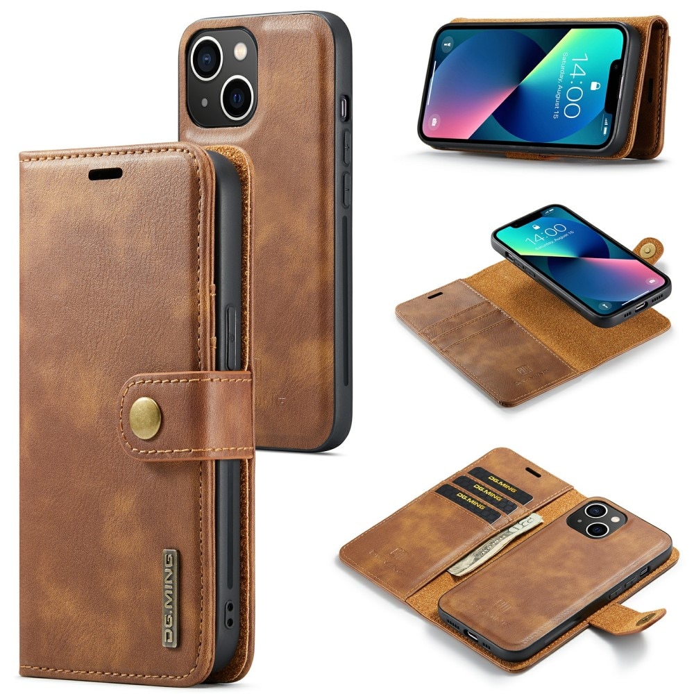 Magnet Wallet iPhone 15 Plus Cognac