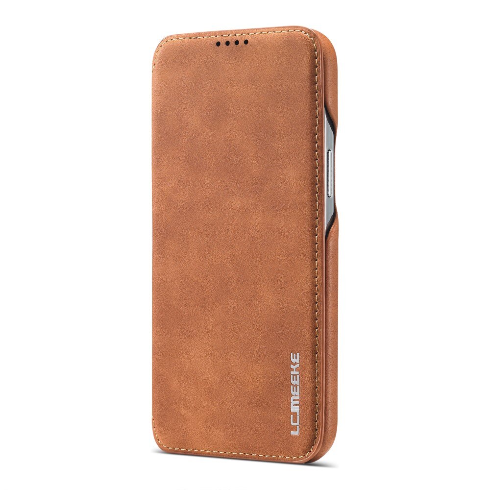 Slim Tegnebogsetui iPhone 15 Plus cognac