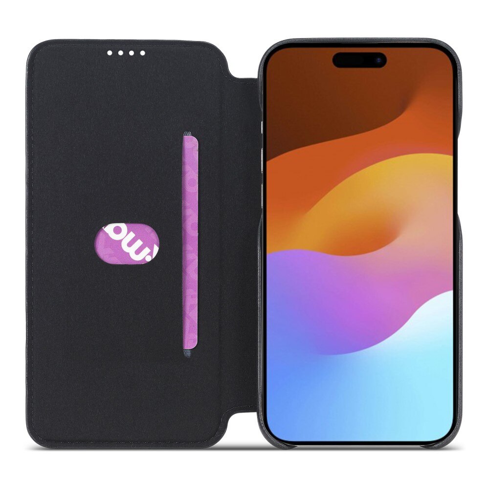 Slim Tegnebogsetui iPhone 15 Plus sort