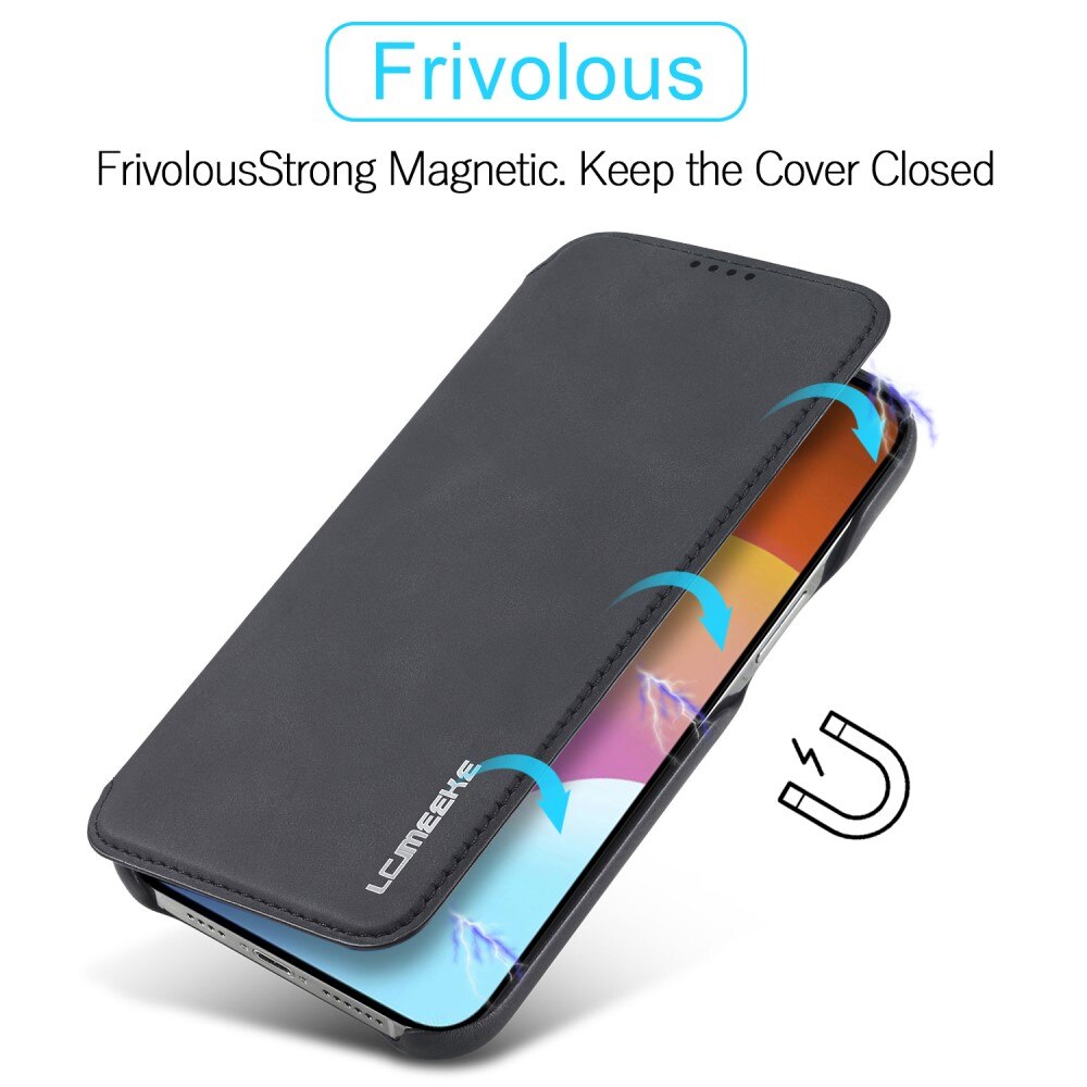 Slim Tegnebogsetui iPhone 15 Plus sort
