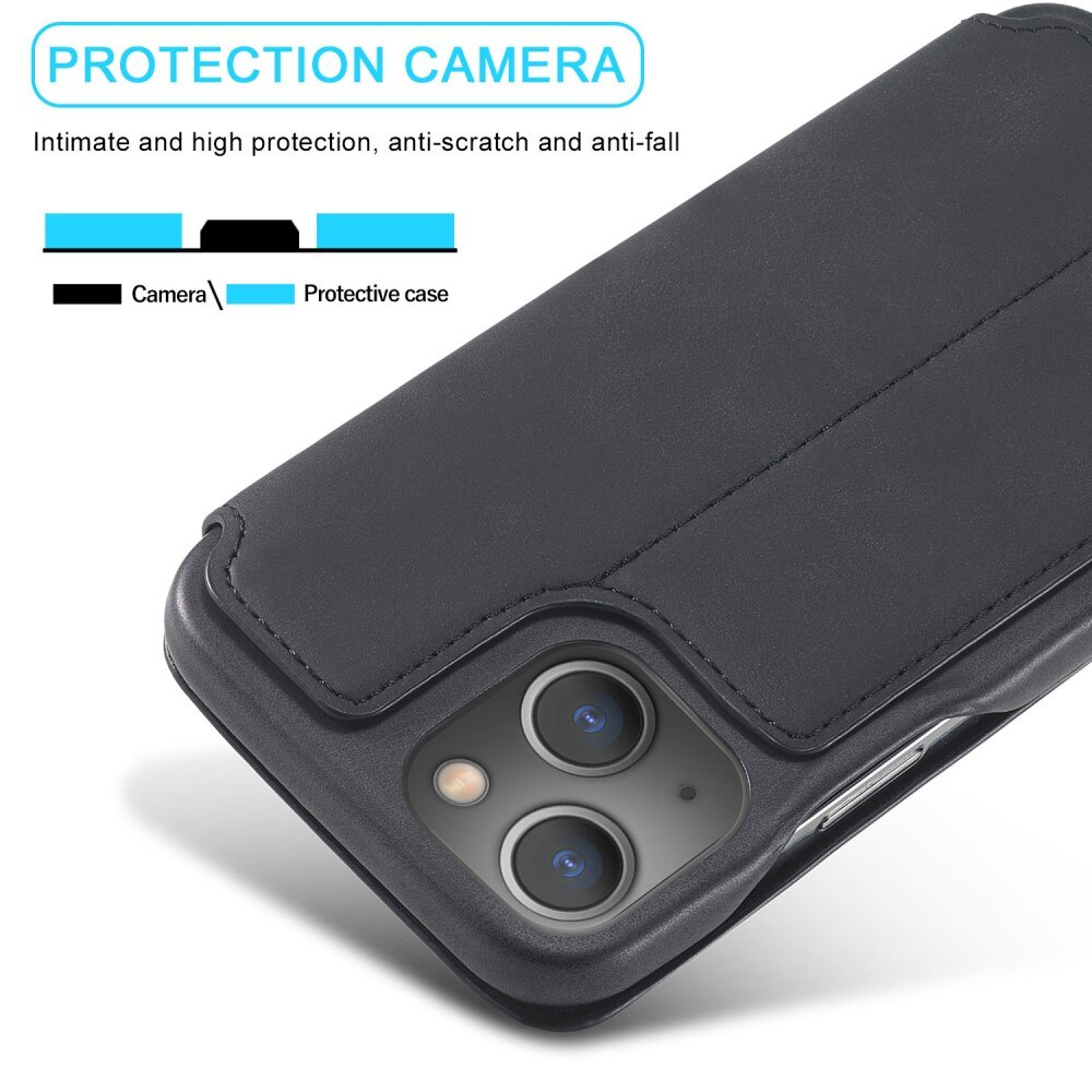 Slim Tegnebogsetui iPhone 15 Plus sort