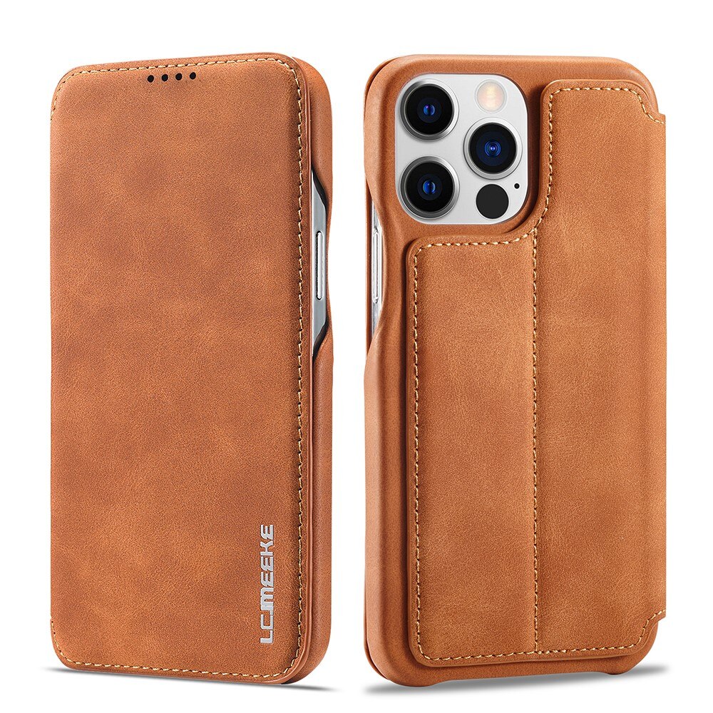 Slim Tegnebogsetui iPhone 15 Pro Max cognac