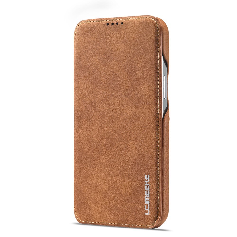 Slim Tegnebogsetui iPhone 15 Pro Max cognac