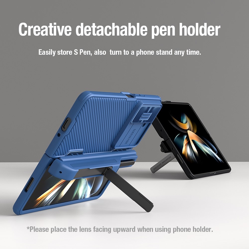 CamShield Fold Cover med S Pen-holder Samsung Galaxy Z Fold 5 blå