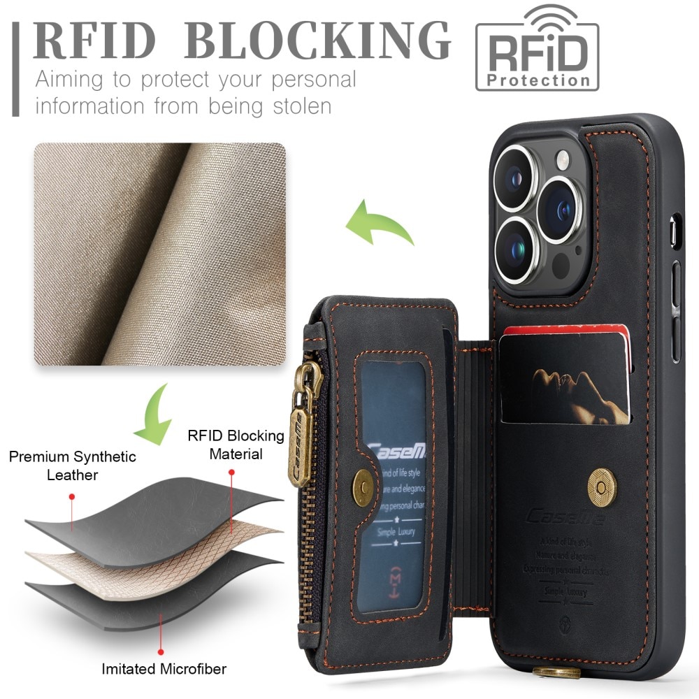 Multi-slot RFID blocking Cover iPhone 15 Pro sort