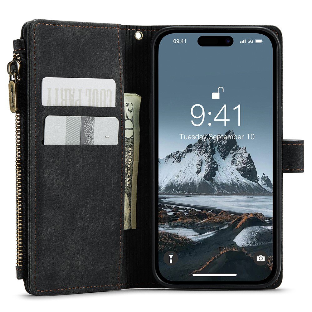 Zipper Wallet iPhone 15 Pro Max sort