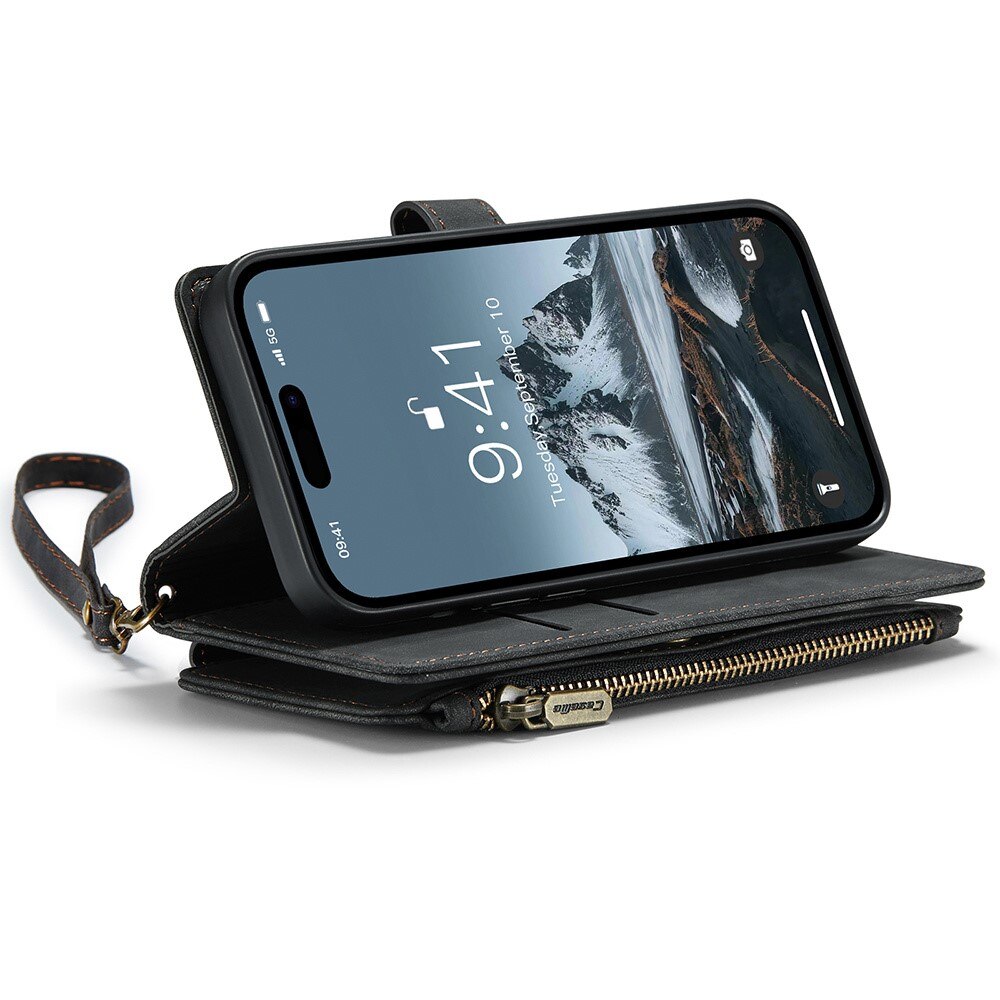 Zipper Wallet iPhone 15 Pro Max sort