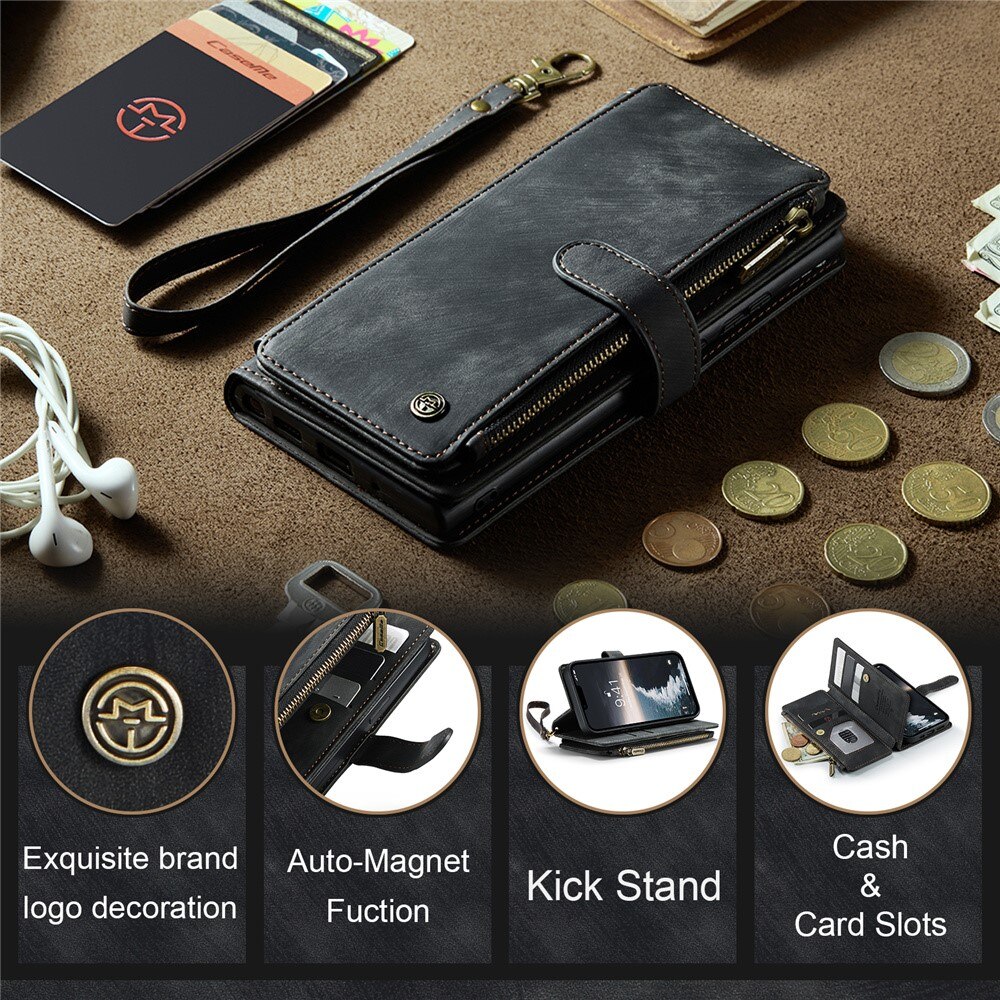 Zipper Wallet iPhone 15 Plus sort