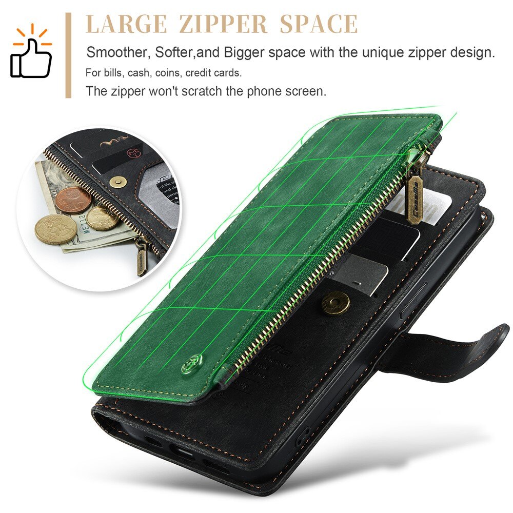 Zipper Wallet iPhone 15 sort