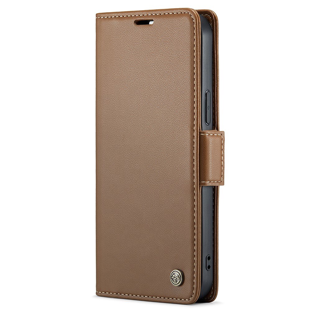 RFID blocking Slim Pung Etui iPhone 15 Pro Max Brun