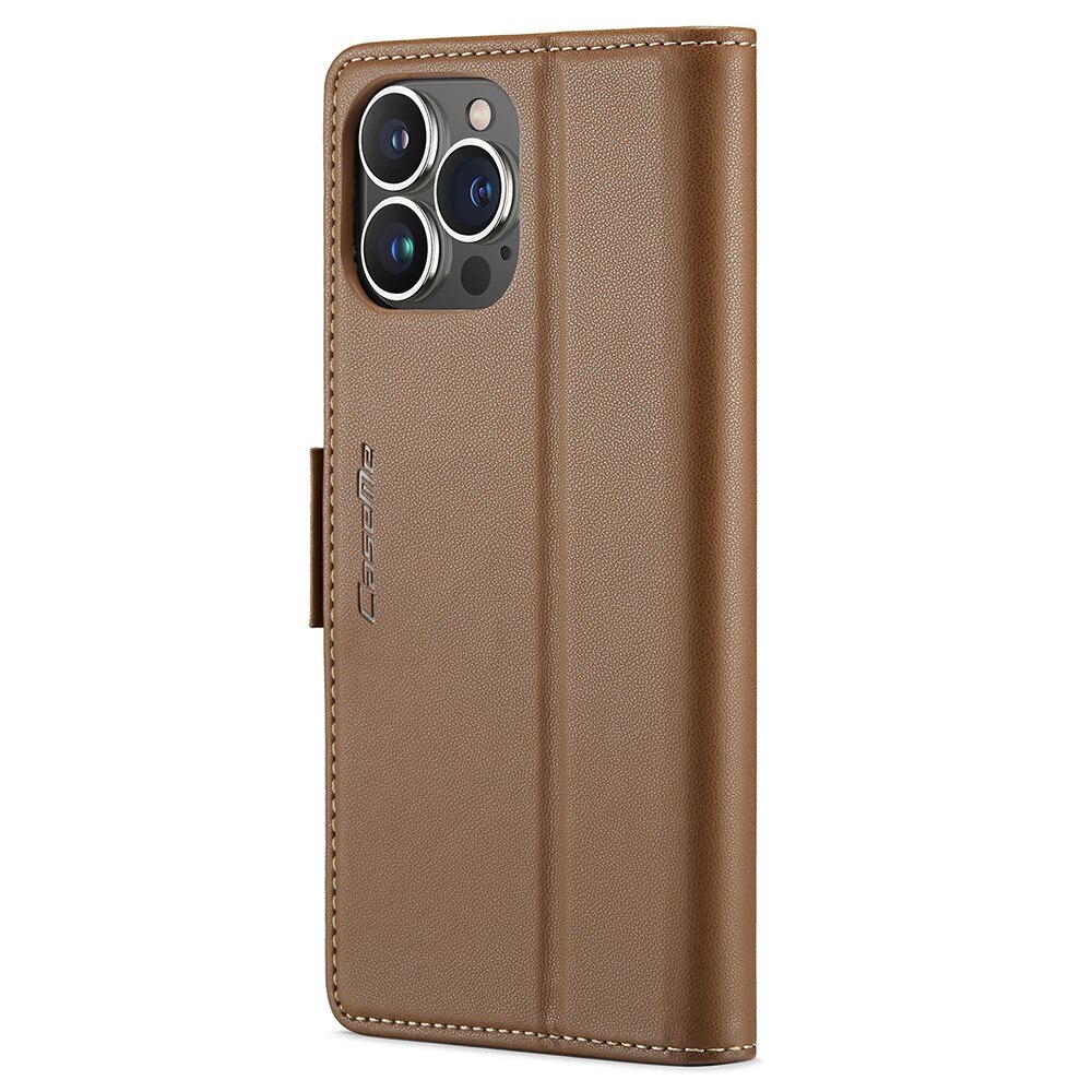 RFID blocking Slim Pung Etui iPhone 15 Pro Max Brun