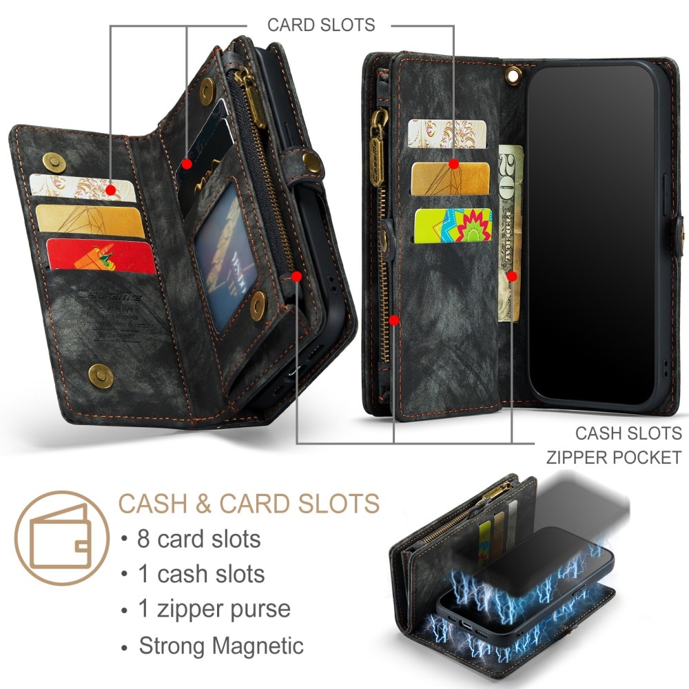 Multi-slot Mobiltaske iPhone 15 Pro Max grå
