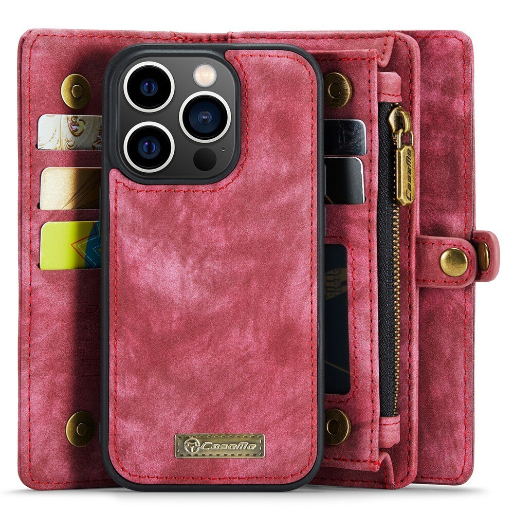 Multi-slot Mobiltaske iPhone 15 Pro Max Rød