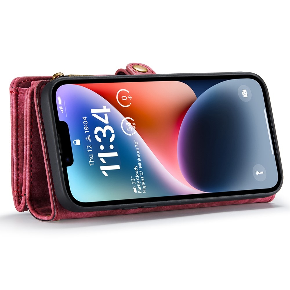 Multi-slot Mobiltaske iPhone 15 rød