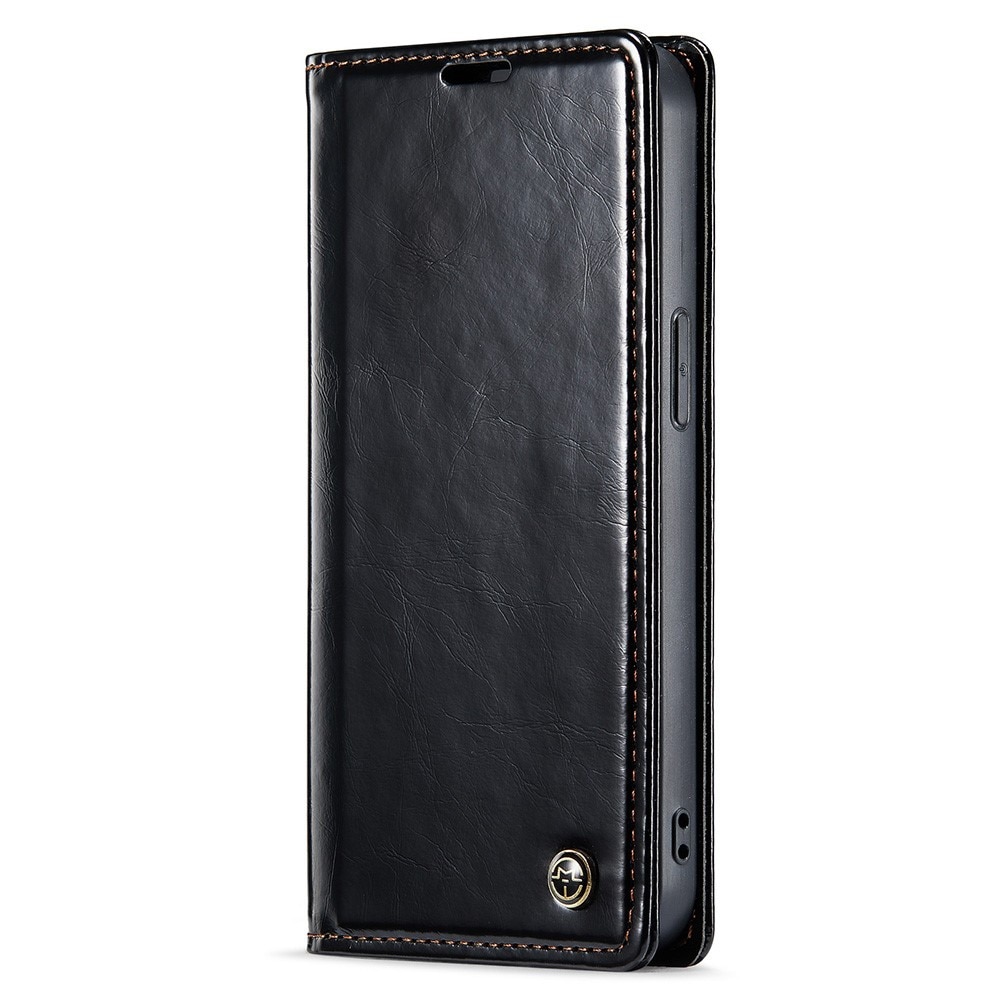 Leather Wallet iPhone 15 sort