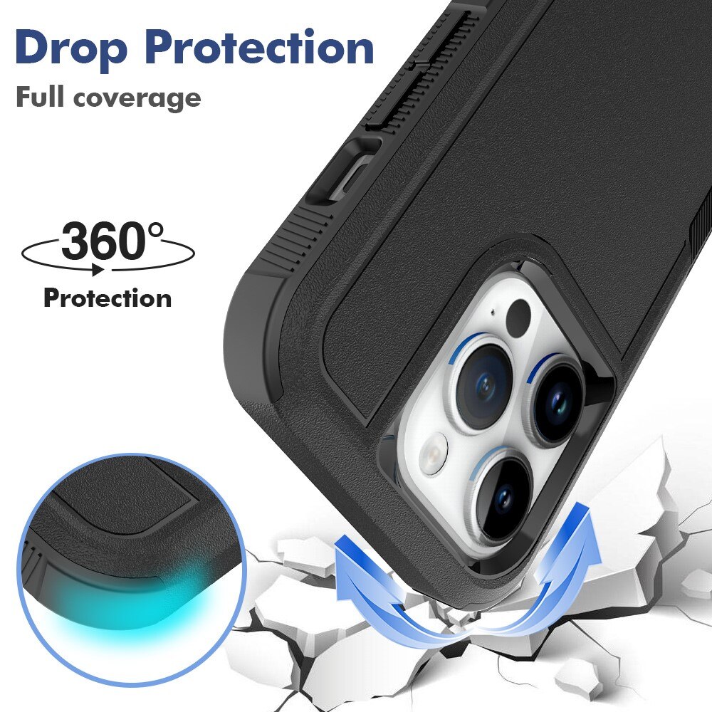 Off-road Hybridcover iPhone 15 Pro sort