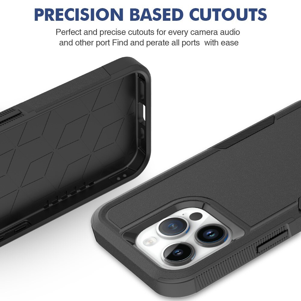 Off-road Hybridcover iPhone 15 Pro sort