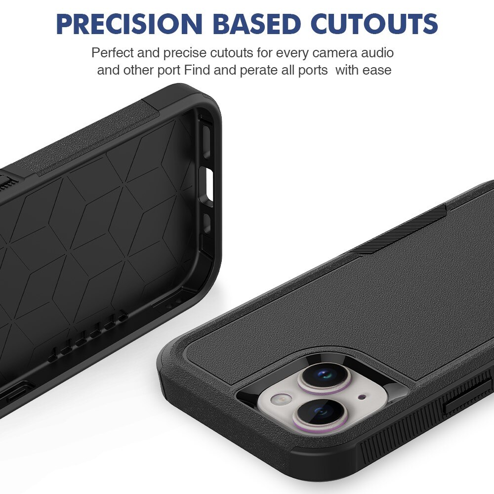 Off-road Hybridcover iPhone 15 sort