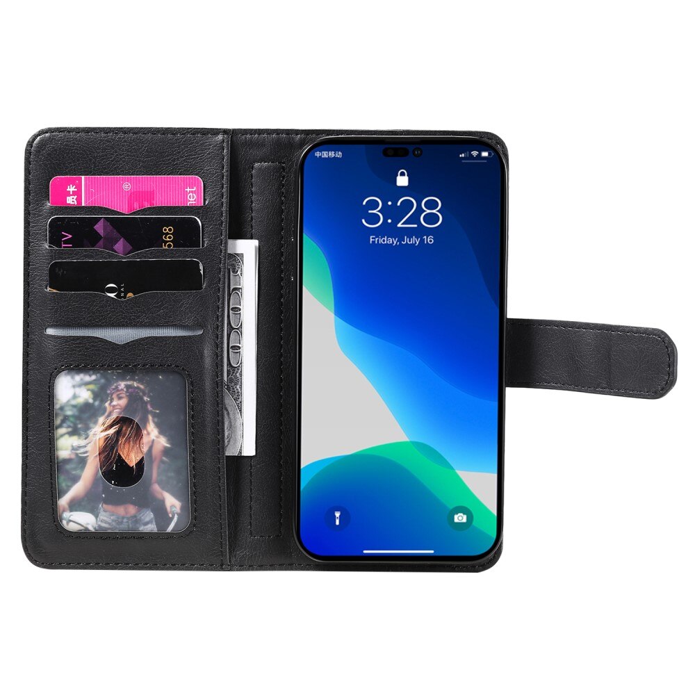 Mobiltaske Multi-slot iPhone 15 Pro sort