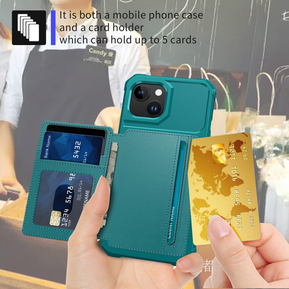 Tough Multi-slot Case iPhone 15 Plus grøn