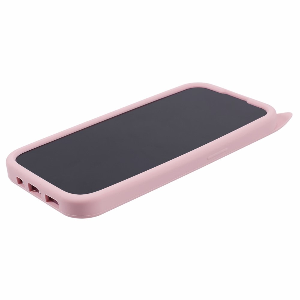 Cover Silikone Kat iPhone 14 Pro lyserød