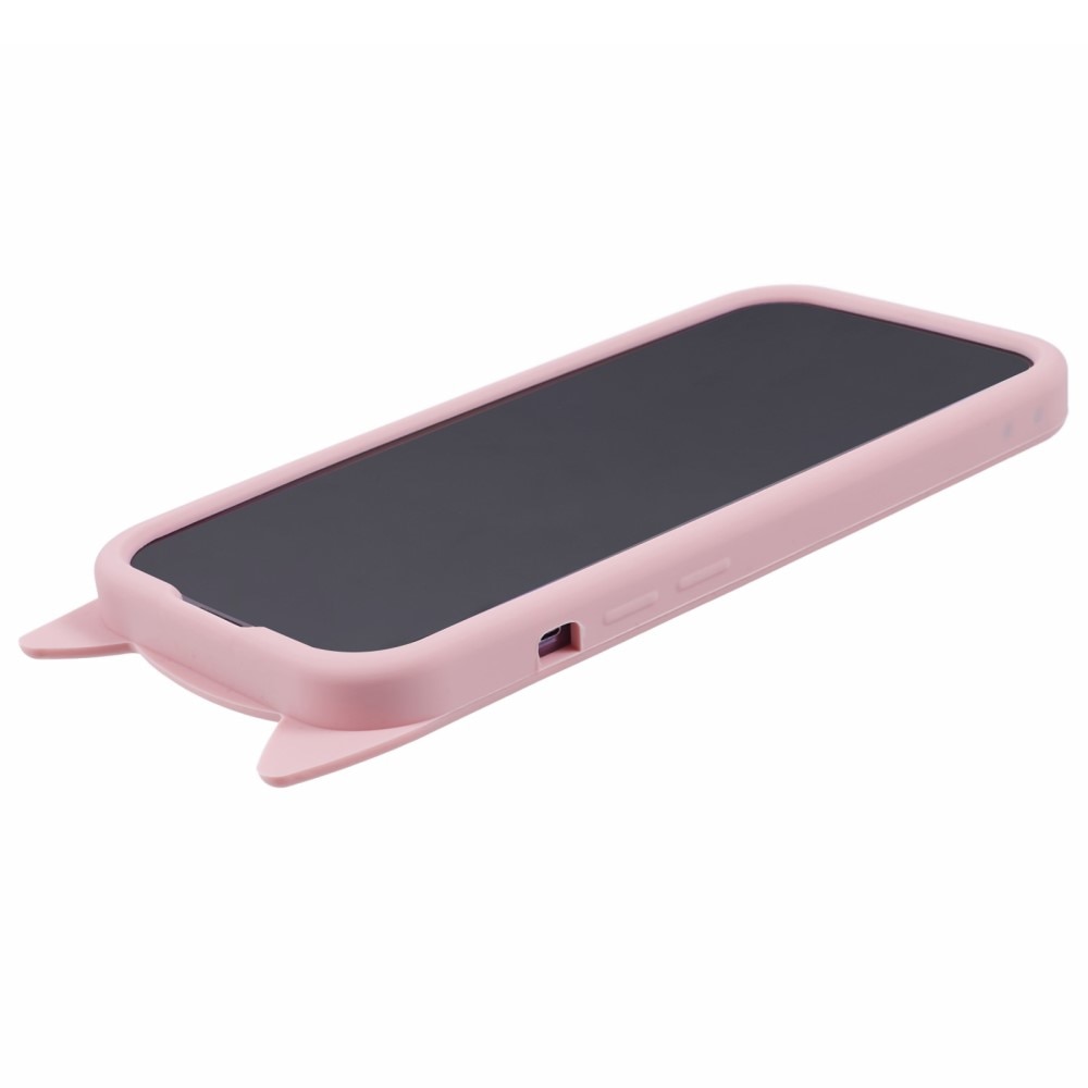 Cover Silikone Kat iPhone 14 Pro lyserød
