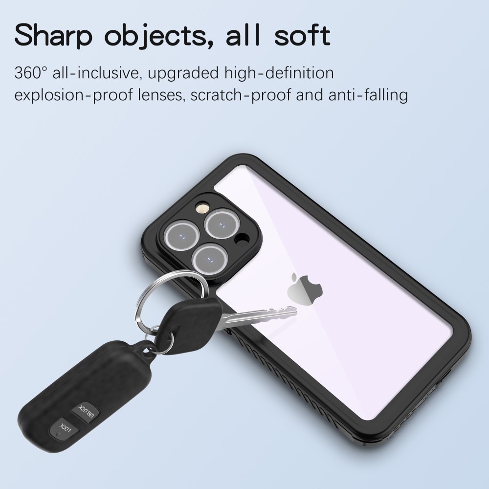Vandtæt Cover iPhone 15 Pro Max gennemsigtig