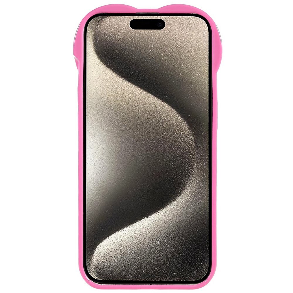 TPU Cover Hjerte iPhone 15 Pro lyserød