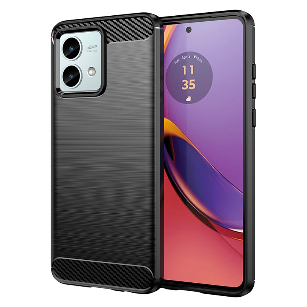 Motorola Moto G84 Cover TPU Brushed Sort