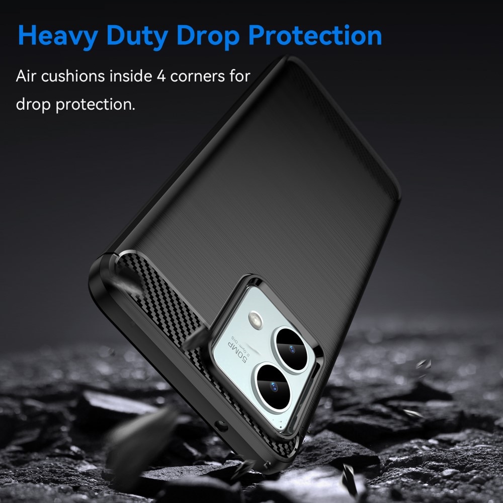 Motorola Moto G84 Cover TPU Brushed Sort