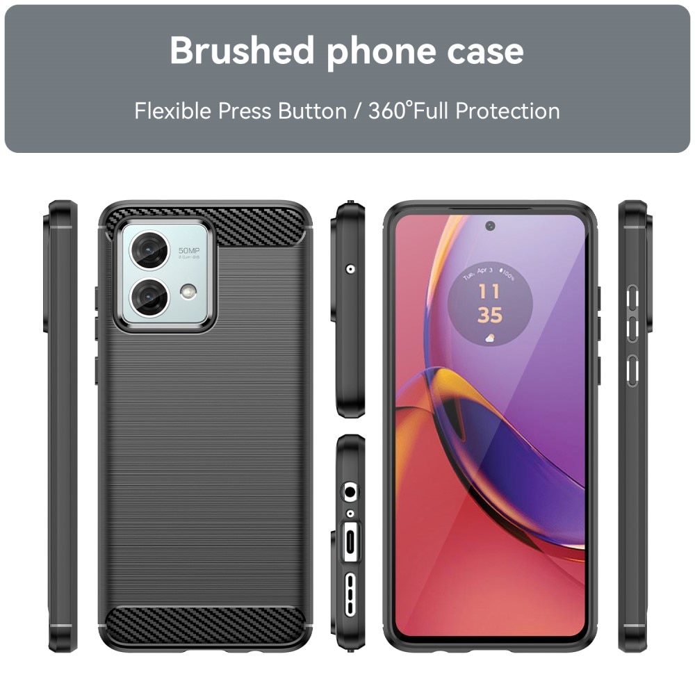 Motorola Moto G84 Cover TPU Brushed Sort