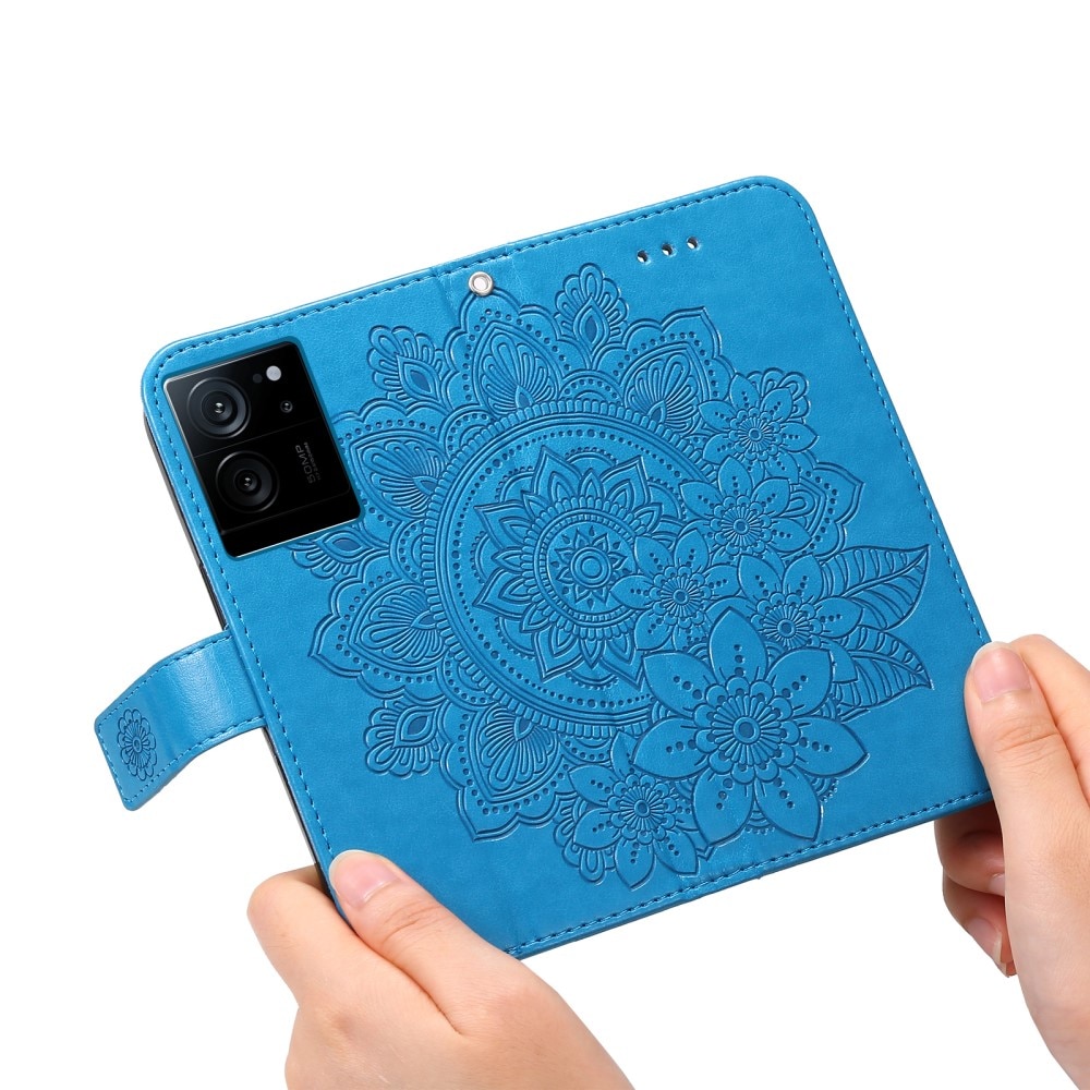 Læderetui Mandala Xiaomi 13T Pro blå