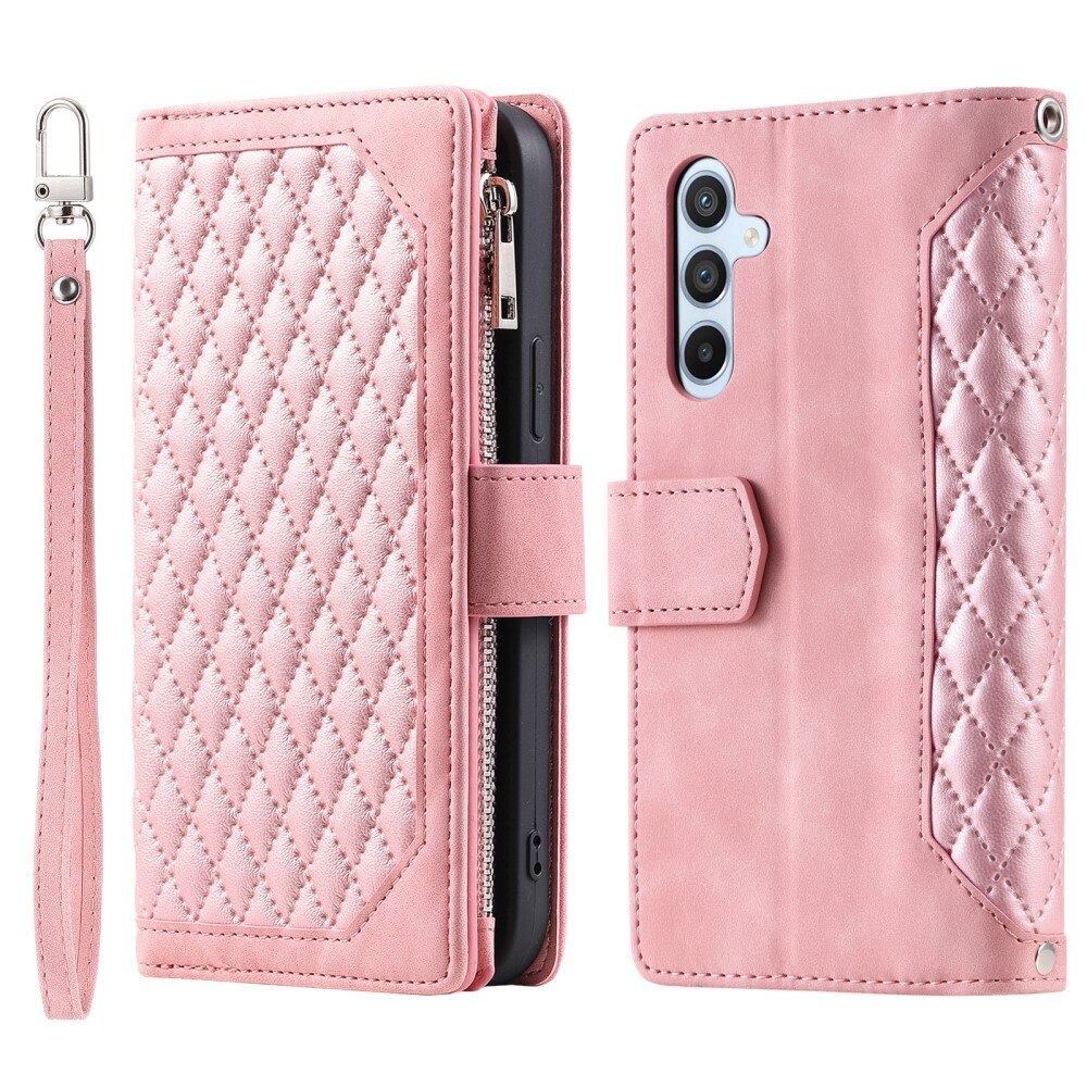 Pung Taske Samsung Galaxy A15 Quilted lyserød