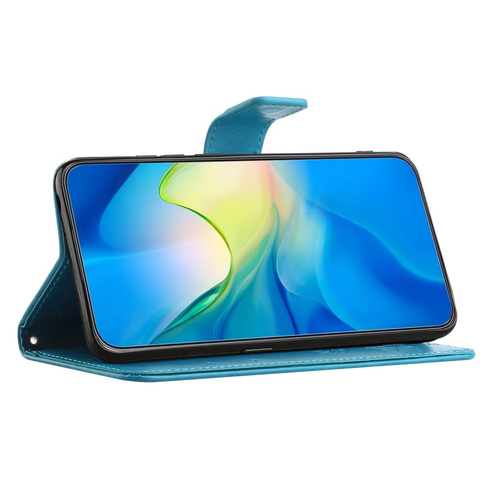 Læderetui Sommerfugle Motorola Moto G54 Blå