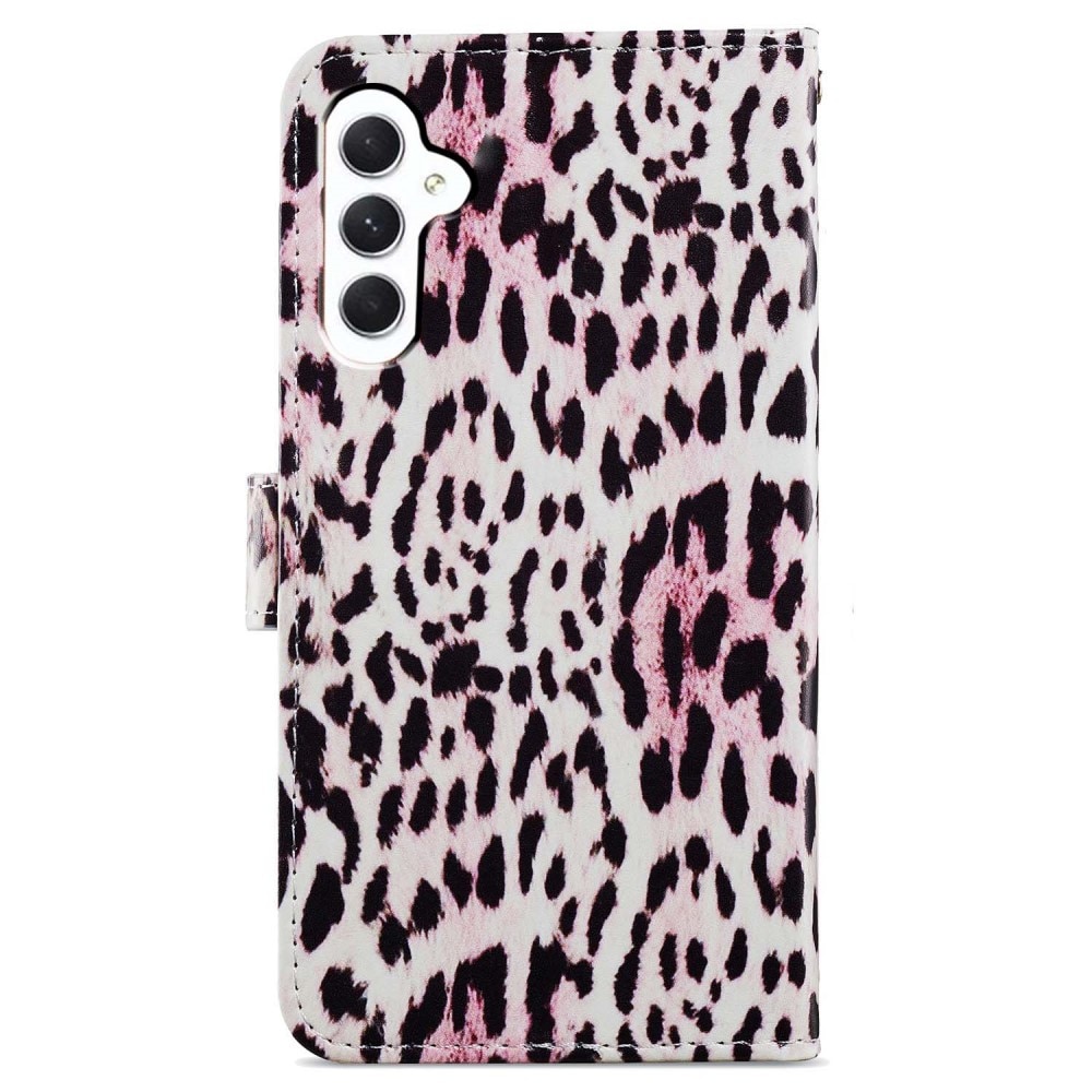 Mobiltaske Samsung Galaxy A15 lyserød leopard