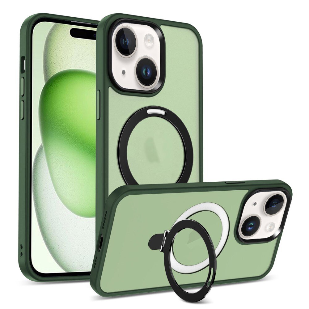 Hybridcover MagSafe Ring iPhone 15 Plus Grøn