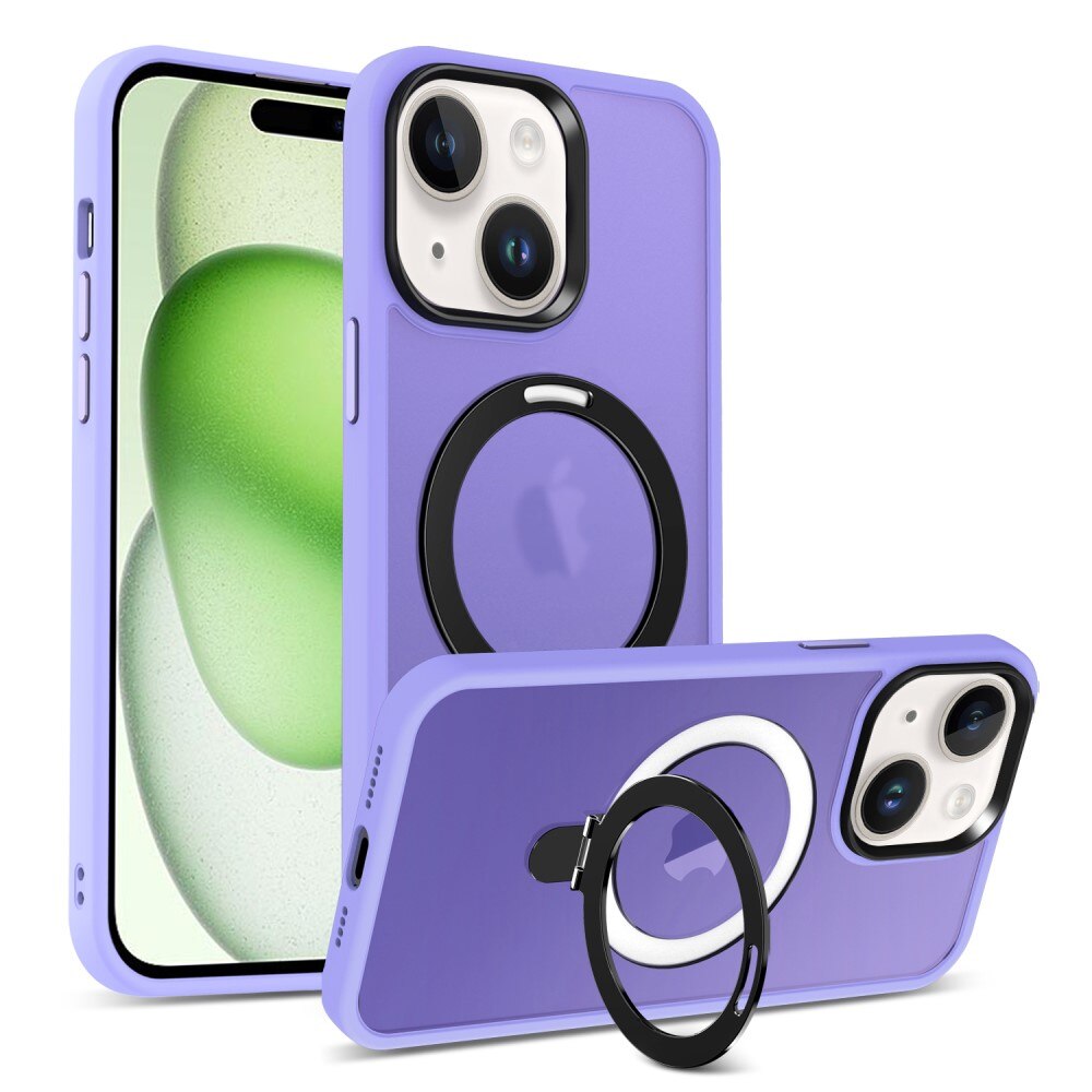 Hybridcover MagSafe Ring iPhone 15 Plus lila