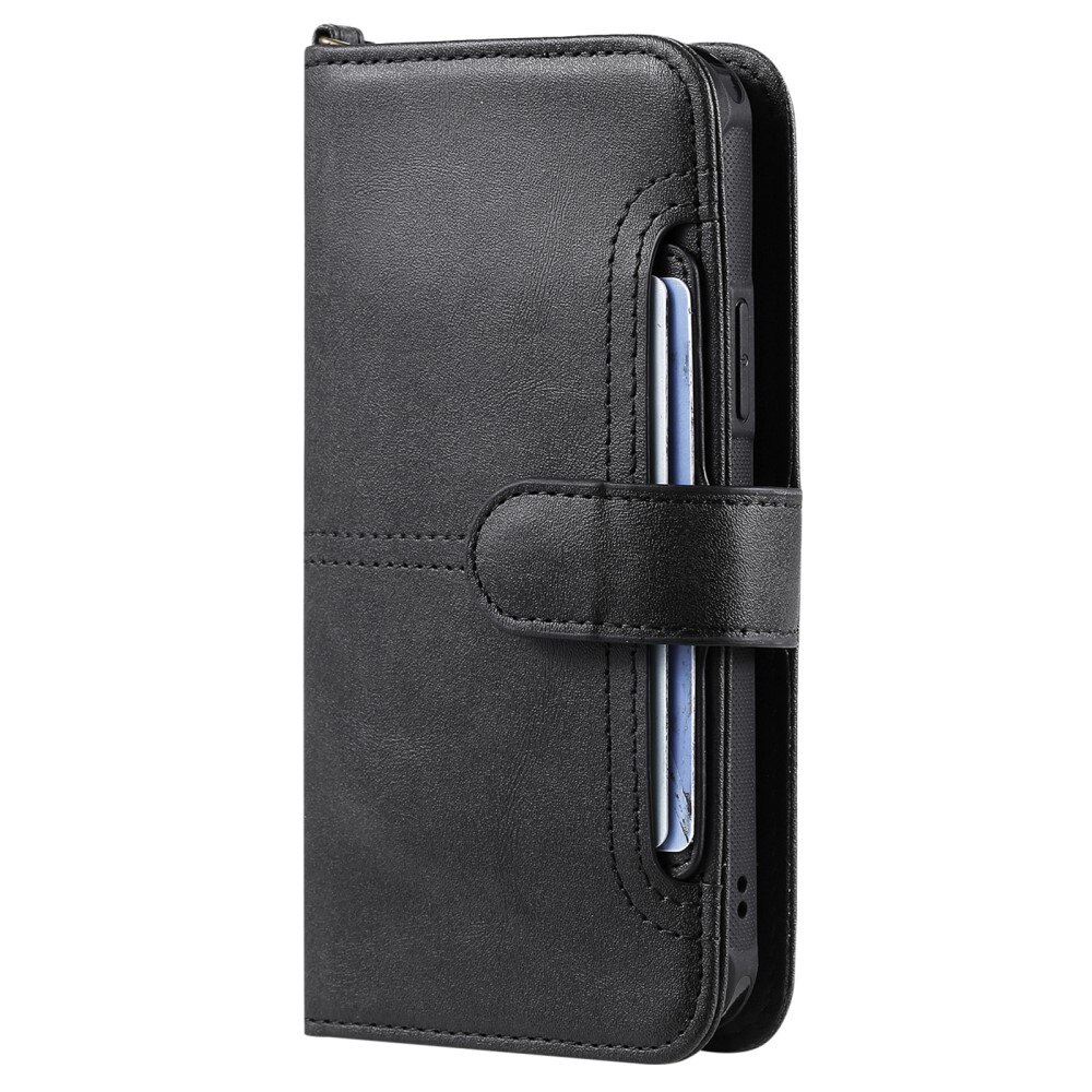 Magnet Leather Wallet iPhone 15 Pro sort