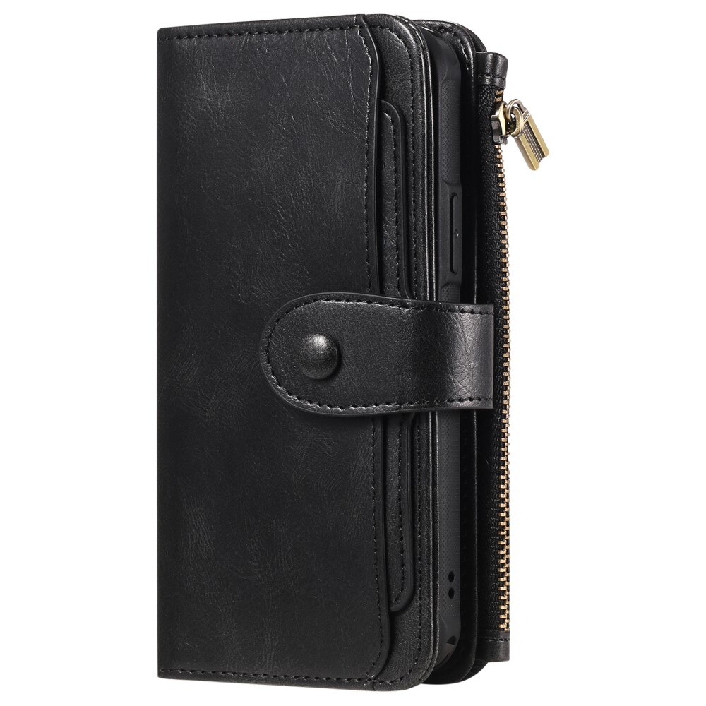 Magnet Leather Multi-Wallet iPhone 15 sort