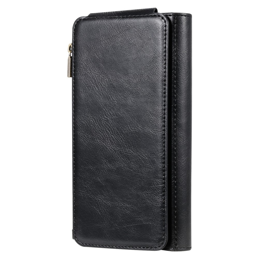 Magnet Leather Multi-Wallet iPhone 15 Pro sort