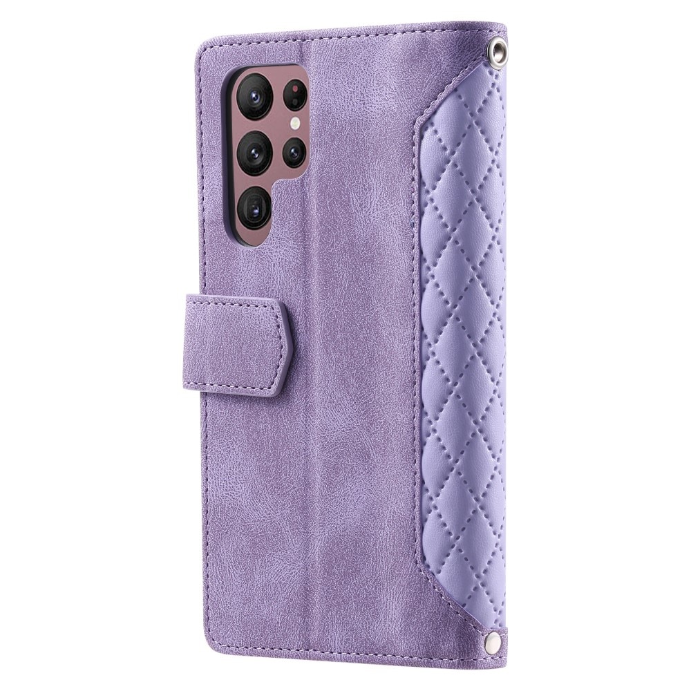 Pung Taske Samsung Galaxy S24 Ultra Quilted lila