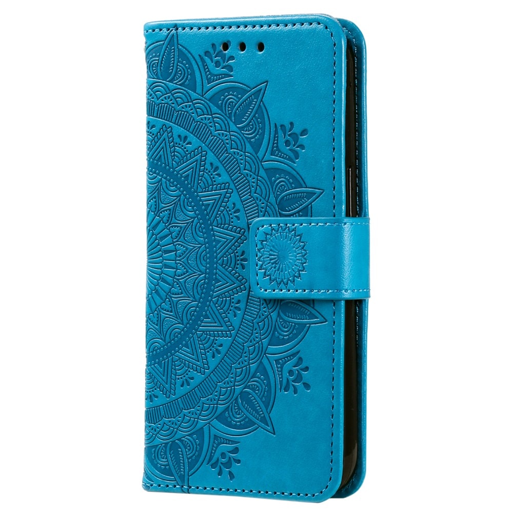 Læderetui Mandala Samsung Galaxy S24 blå