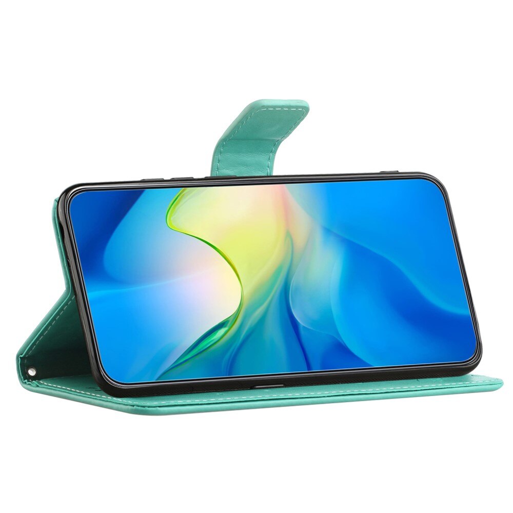 Læderetui Sommerfugle Samsung Galaxy S24 Grøn