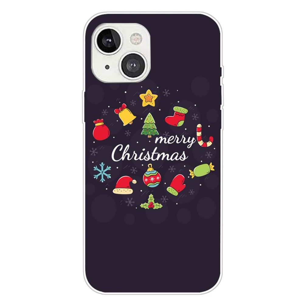 TPU Cover med Julemotiv iPhone 15 - Merry Christmas