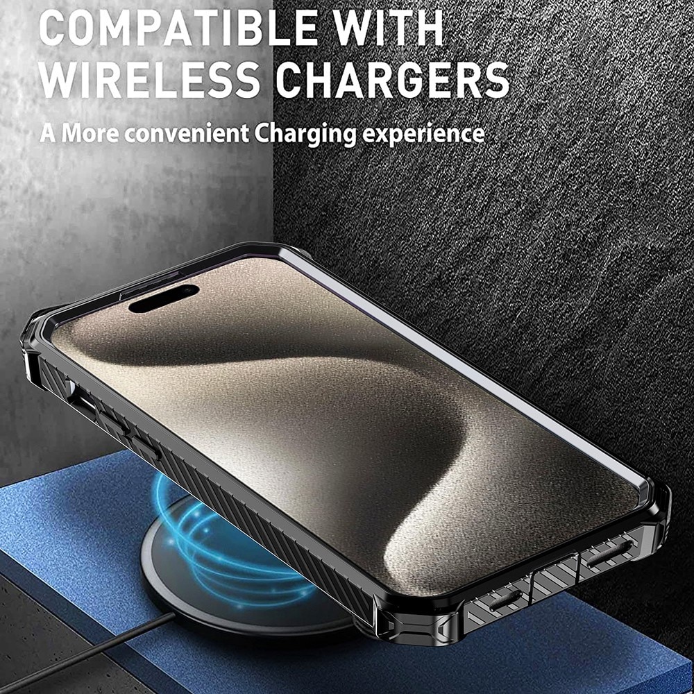 Hybridcover Tech MagSafe Ring iPhone 15 Pro Max sort