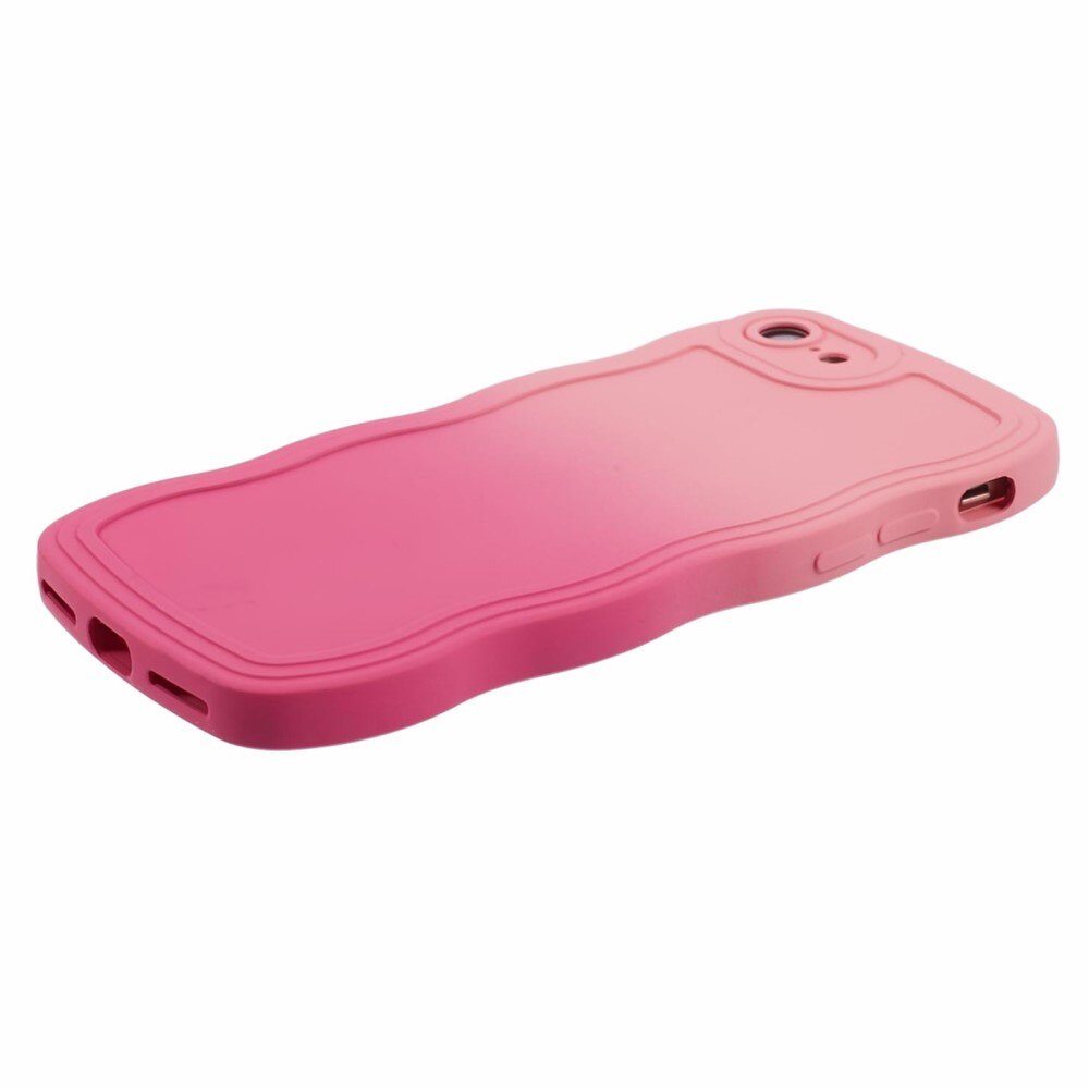 Wavy Edge Cover iPhone SE (2022) lyserød ombre